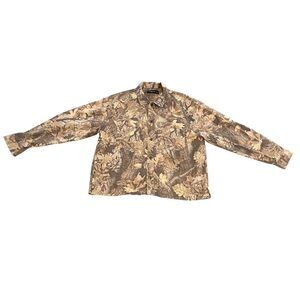 Abercrombie & Fitch Woodland Camo Shirt Jacket Hunting Foliage Realistic